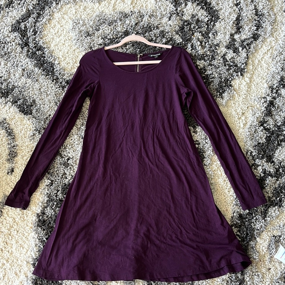 Purple long sleeve dress